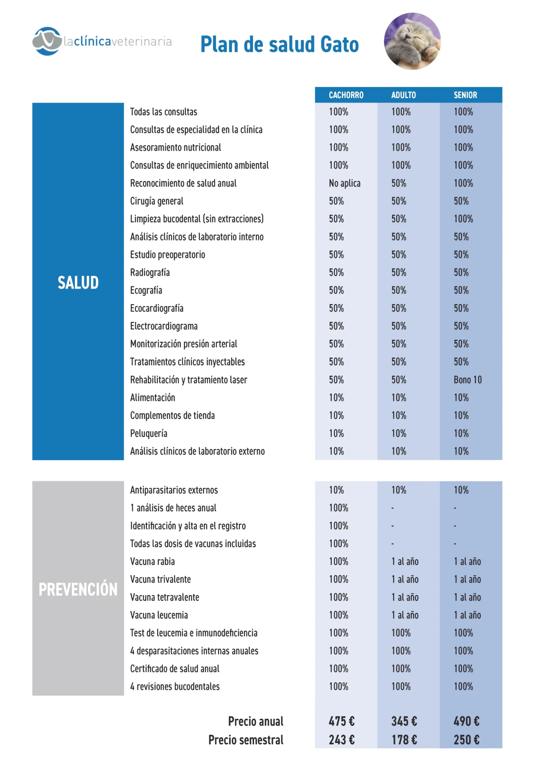 Planes de salud gatos